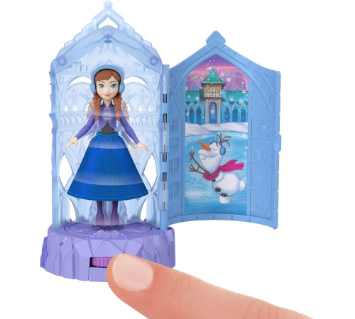 disney princess jcr90 set surpriză  cu mini păpușă "frozen: mysterious tower"