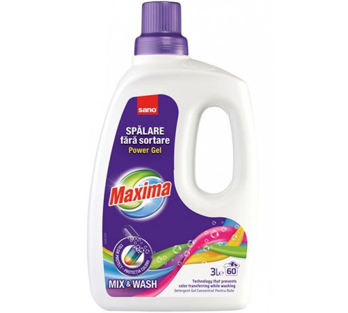  sano maxima Гель для стирки "mix and wash" (3 л.) 280570