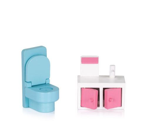 chipolino diwh02408631 casă pentru păpuși din lemn cu 9 accesorii