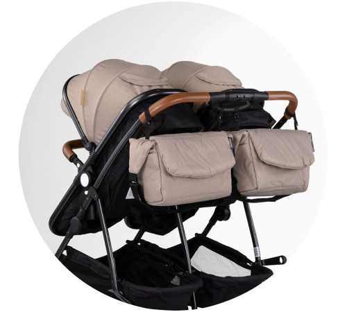 chipolino carucior pentru gemeni duo smart kbds02503tr tiramisu