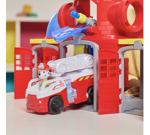 paw patrol 6073760 set de joacă „stația de pompieri a lui marshall. patrula cățelușilor”