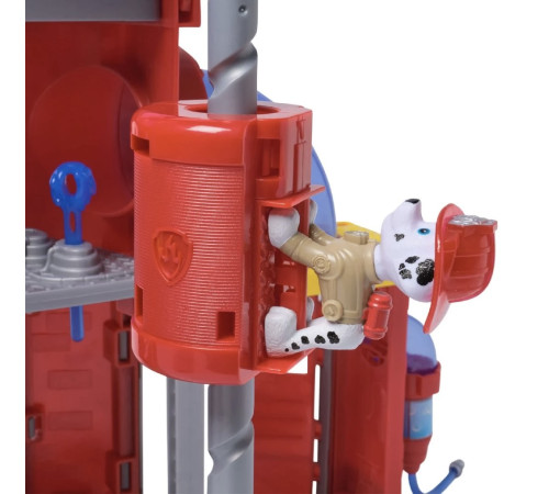 paw patrol 6073760 set de joacă „stația de pompieri a lui marshall. patrula cățelușilor”