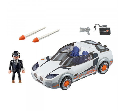 playmobil  9252 construcor "super agent r cu o mașină de curse"