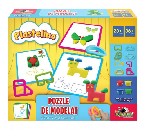 plastelino int3527 set de plastilină "puzzle pentru modelare"