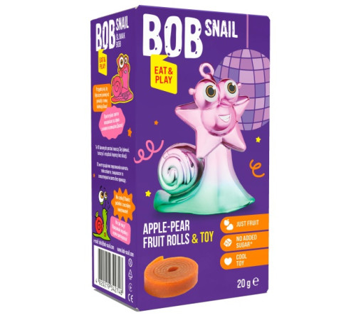  bob snail bomboane naturale "mere-pere" cu o jucărie (20 gr.) in sort.