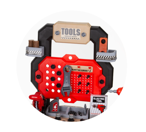 chipolino dipk002433tt set de joacă 2 &icirc;n 1 "masă de scule &icirc;ntr-o valiză" (78 pсs)