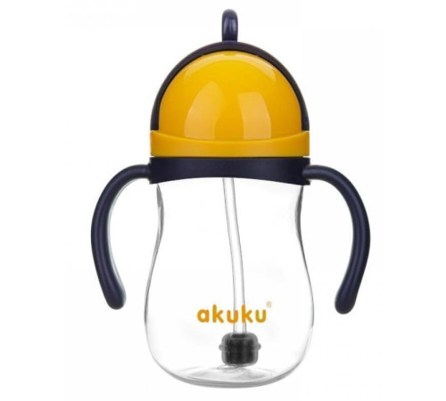  akuku-6632 a0165 cană cu pai și greutate pentru copii (9 luni+) 280 ml.