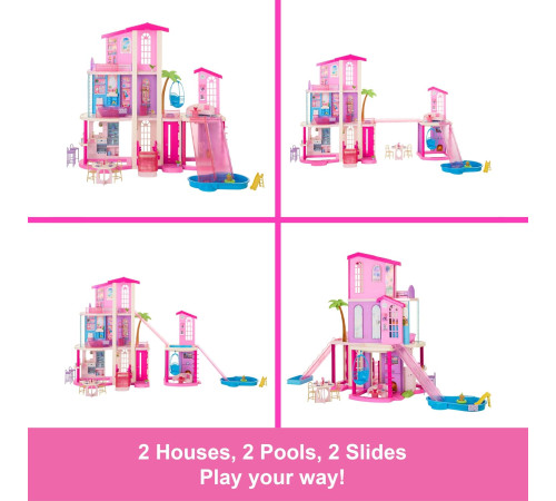 barbie jkg84 Интерактивный модульный "Дом мечты barbie 2026" (65 предметов)