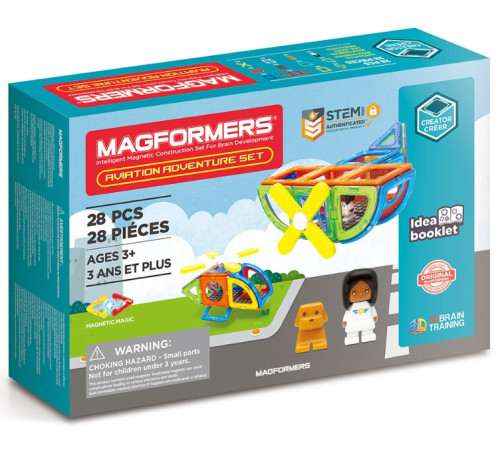 Детский магазин в Кишиневе в Молдове magformers 703015 Магнитный конструктор "aviation adventure" (28 дет.)