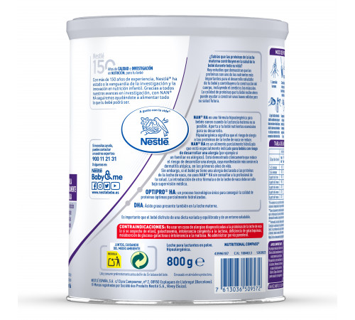 lapte praf nan expertpro ha (0-12 luni) 800 gr.