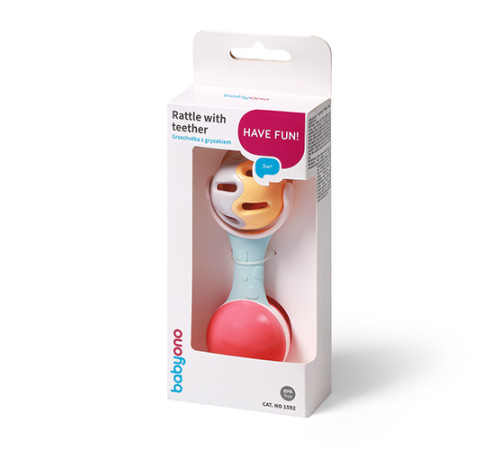 babyono-8697 Погремушка с прорезывателем 1592 