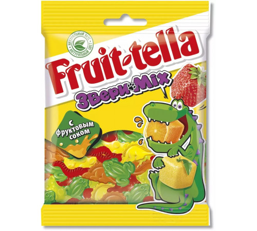 Fruittella Жевательный мармелад "Звери Микс " (70 гр.) Детское питание в Молдове fruittella Жевательный мармелад "Звери Микс " (70 гр.)