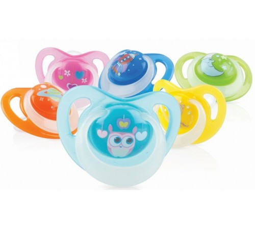  nuby id5788mosm Пустышка силиконовая ортодонтическая (6-18m) 1 шт.