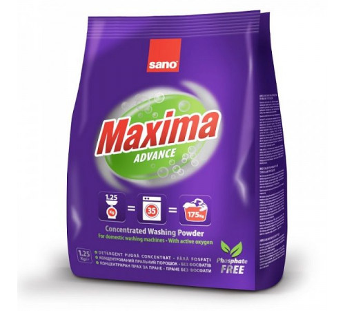  sano maxima advance Стиральный порошок (1,25 кг) 935314