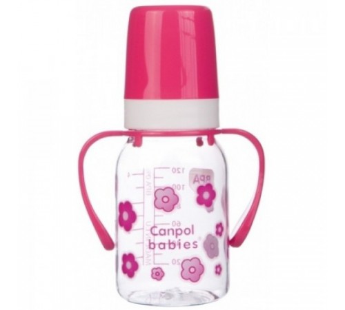 canpol 11/821 biberon din tritan cu mâner 120 мл.(3+)