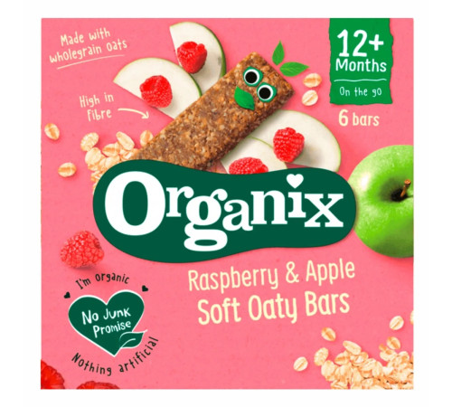 Organix Батончики Bio из цельнозернового овса с яблоком и малиной (12 м+) 138 гр. Питание и аксесcуары в Молдове organix Батончики bio из цельнозернового овса с яблоком и малиной (12 м+) 138 гр.