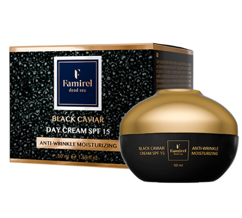 famirel cremă de zi hidratantă antirid "black caviar" spf 15 (50 ml) 086363