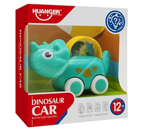  18554 mașinuță dinozaur cu inerție huanger he8007 verde
