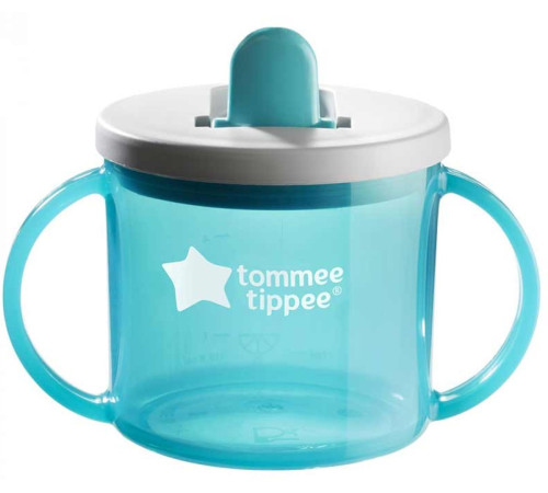 tommee tippee tt0049 Чашка с ручками "basics first cup" cиняя (4 м+) 190 мл. 
