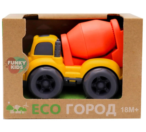  funky toys ft0278079 Бетономешалка eco (10 см) оранжевая