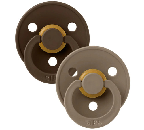 Питание и аксесcуары в Молдове bibs Пустышка круглая латексная color s mocha & dark oak (0-6 м.) 2 шт.