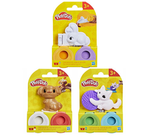  play-doh g2486 set de plastilină "mini animale de companie" (in sort)