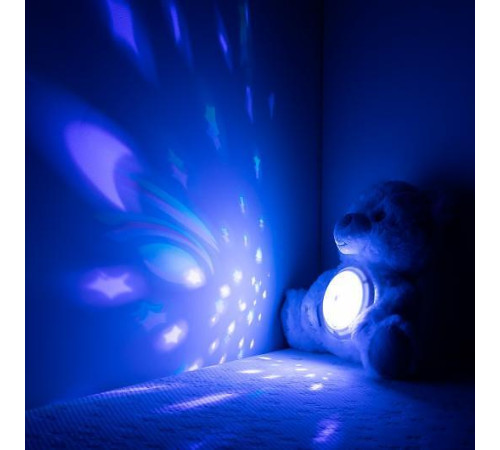 chipolino pil02507bewh jucărie de pluș cu proiector și muzică "ursuleț" alb