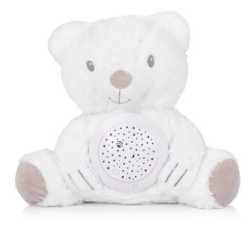  chipolino pil02507bewh jucărie de pluș cu proiector și muzică "ursuleț" alb