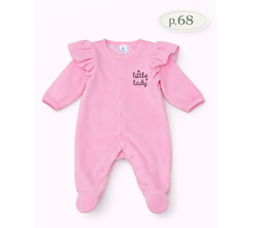 Haine pentru copii in Moldova minikin 243000468 salopetă din velur "little lady" (m.68) roz