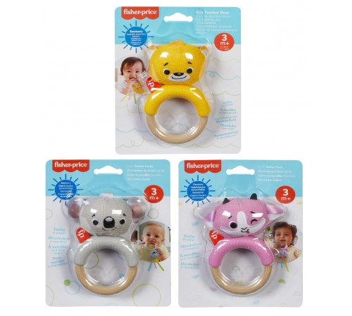 fisher-price grr03 zornăitoare-inel gingival "animale amuzante" (in sort.)
