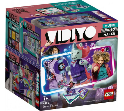  lego vidiyo 43106 constructor "beatbox unicorn dj" (84 el.)