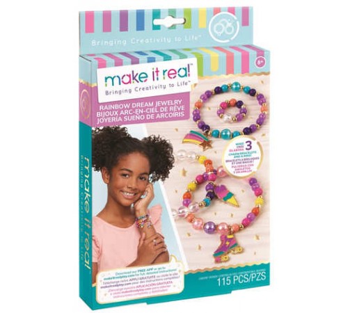 Make it Real 1204 Set de creativitate "Charm bratari -Vis de culoare"  make it real 1204 set de creativitate "charm bratari -vis de culoare"