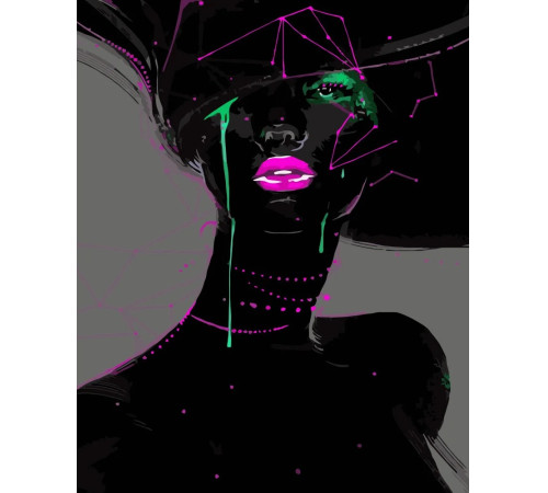  strateg leo va-3440 Картина по номерам "Космическая дама" (40x50 см.)