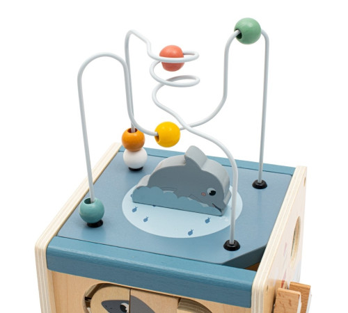 baby mix 57342 kуб интерактивный "wood montessori"