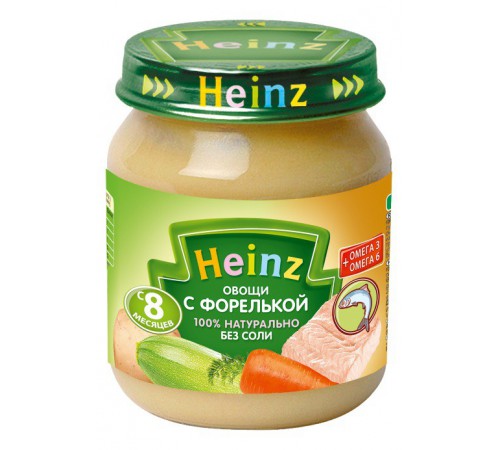 heinz legume cu păstrăv 120gr.