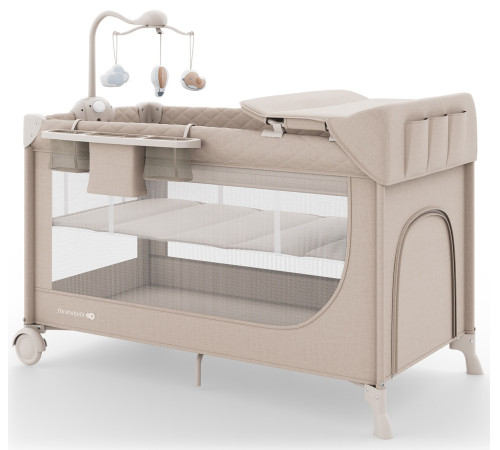  kinderkraft Кровать-манеж "leody up" бежевый