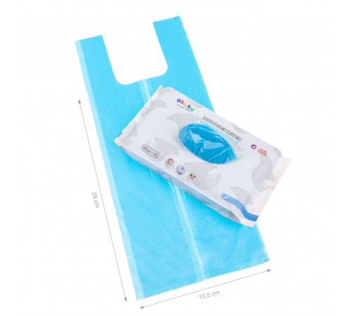 akuku-81 a0002 pungi parfumate de unică folosință pentru scutece (100 шт.)