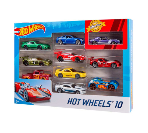 hot wheels 54886 Набор базовых машин (10 шт.) в асс.