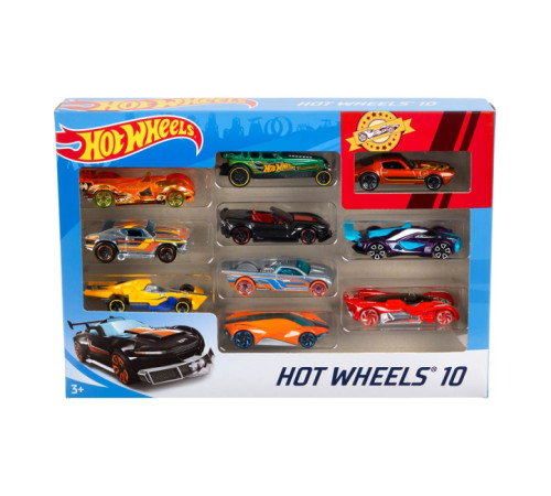 hot wheels 54886 Набор базовых машин (10 шт.) в асс.
