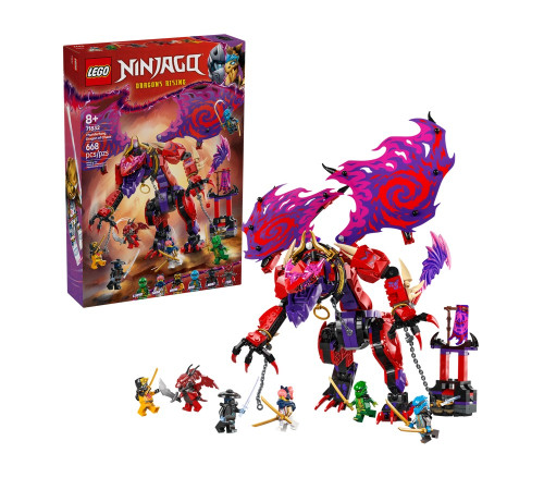 lego ninjago 71832 constructor "thunderfang of the chaos dragon" (668 el.)
