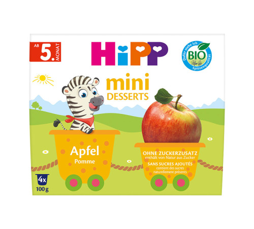  hipp 5807 organic mini-desert mar 5+ (4 x 100 gr) 400gr