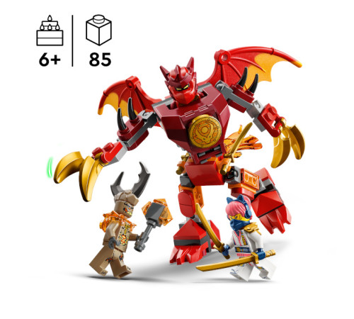 lego ninjago 71851 constructor "robotul dragon lui kai" (85 el.)