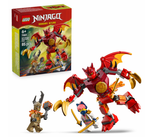lego ninjago 71851 constructor "robotul dragon lui kai" (85 el.)