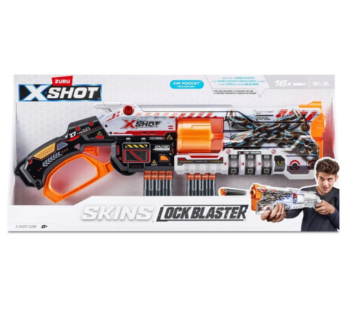  zuru 36606 blaster x-shot skins lock gun (16 cartuse)