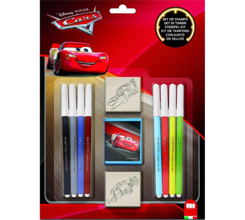 Multiprint 26823 Set de 8 carioci cu 2 ștampile "Cars"  multiprint 26823 set de 8 carioci cu 2 ștampile "cars"