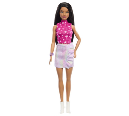  barbie hrh13 păpușă "fashionista" într-un top roz