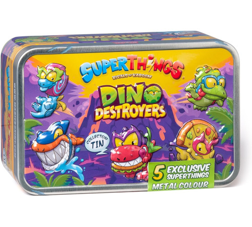  superthings pstsd48tin60 set 5 figurine exclusive seria "dino distroyers" 