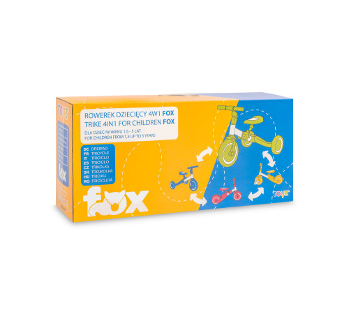 toyz-0274 Велосипед многофункциональный 4 в 1 "fox" розовый
