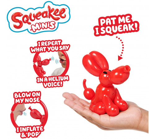 squeakee 12321m jucărie interactivă "mini puppy" rosu