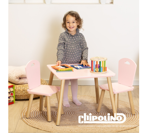 chipolino diwh02420323 Столик и 2 стульчика из МДФ (розовый)
